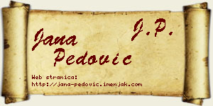 Jana Pedović vizit kartica